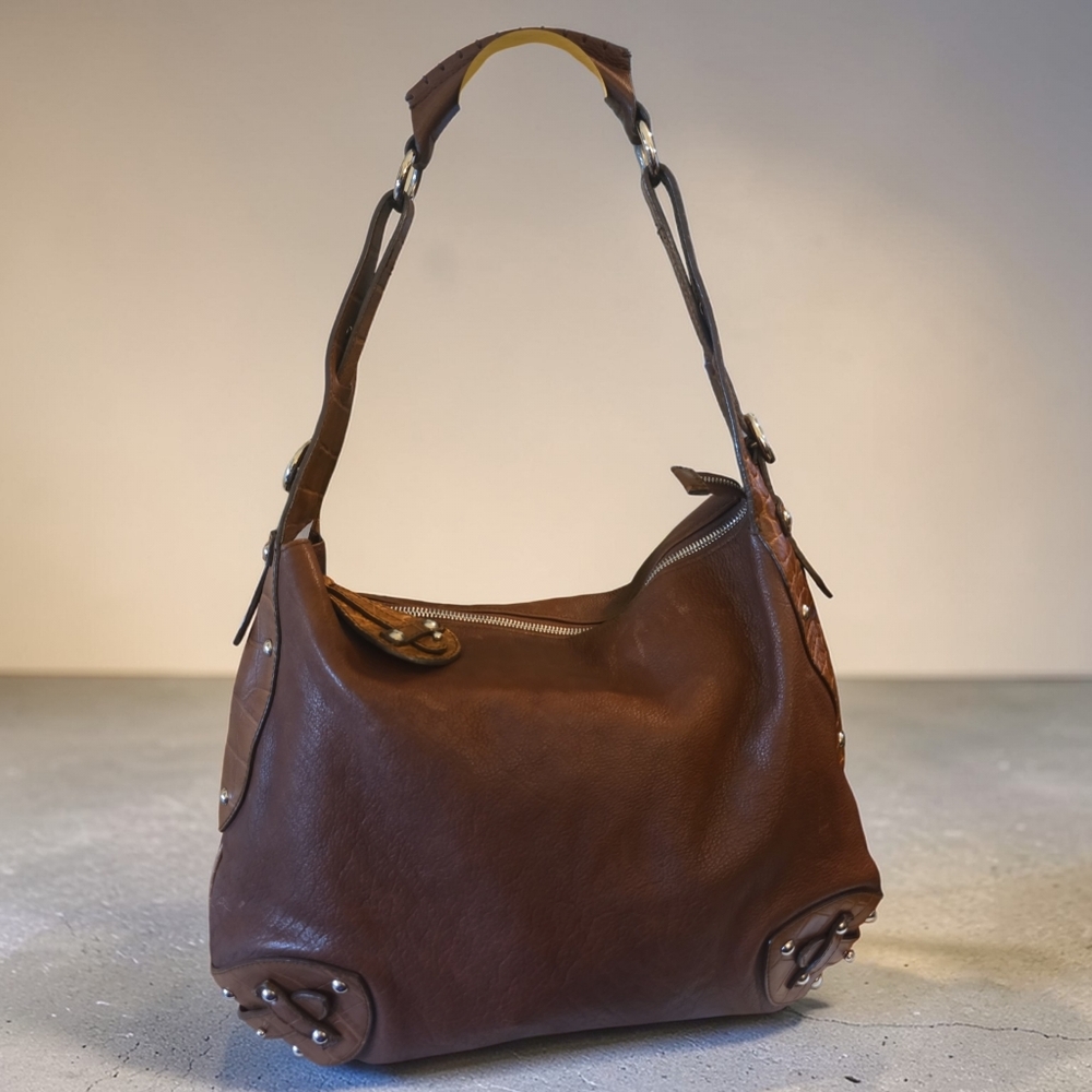 FURLA ITALIAN Brown Leather LUX Shoulder Bag Reposh